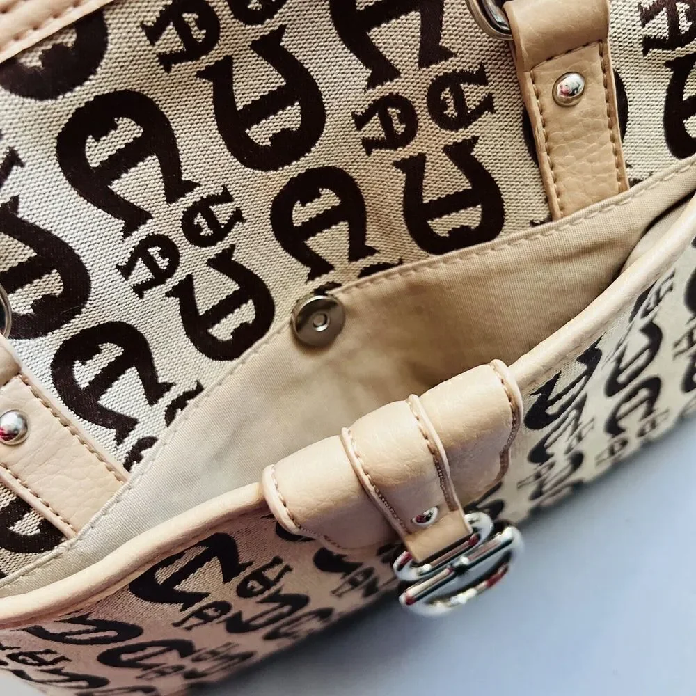 Vintage Etienne Aigner Logo Collection Tan Brown Handbag Shoulder Bag Purse